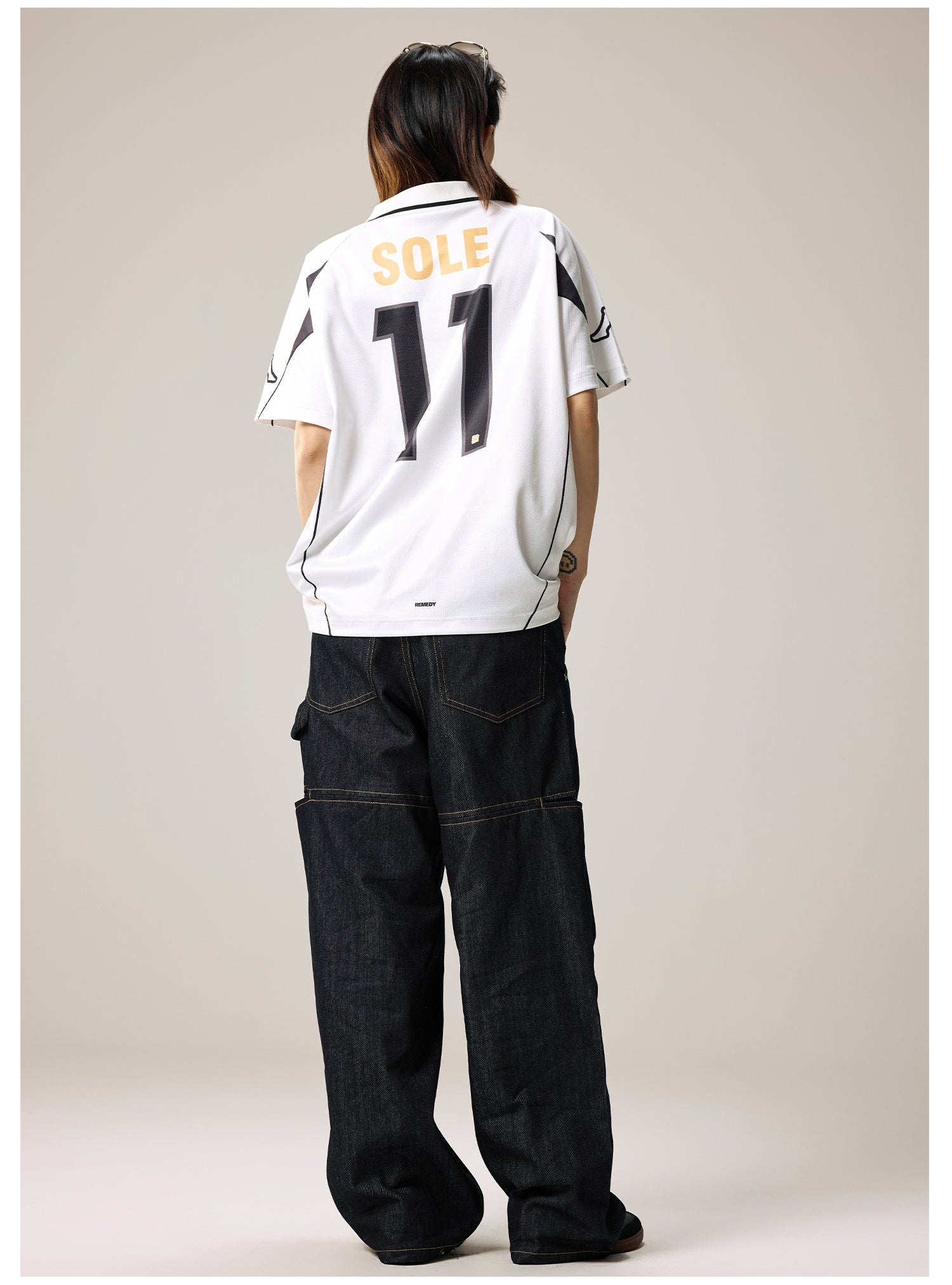 Remedy Emoalone Print Inspired Soccer Jersey Polo Shirt