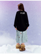 MEDM Flower Star Logo Embroidered Long Sleeve Tee