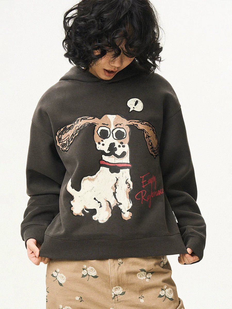 EMPTY REFERENCE Hand Painted Cute Puppy Hoodie