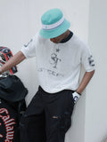 STEEPC Faded Print Mesh Knit Tee