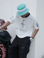 STEEPC Faded Print Mesh Knit Tee