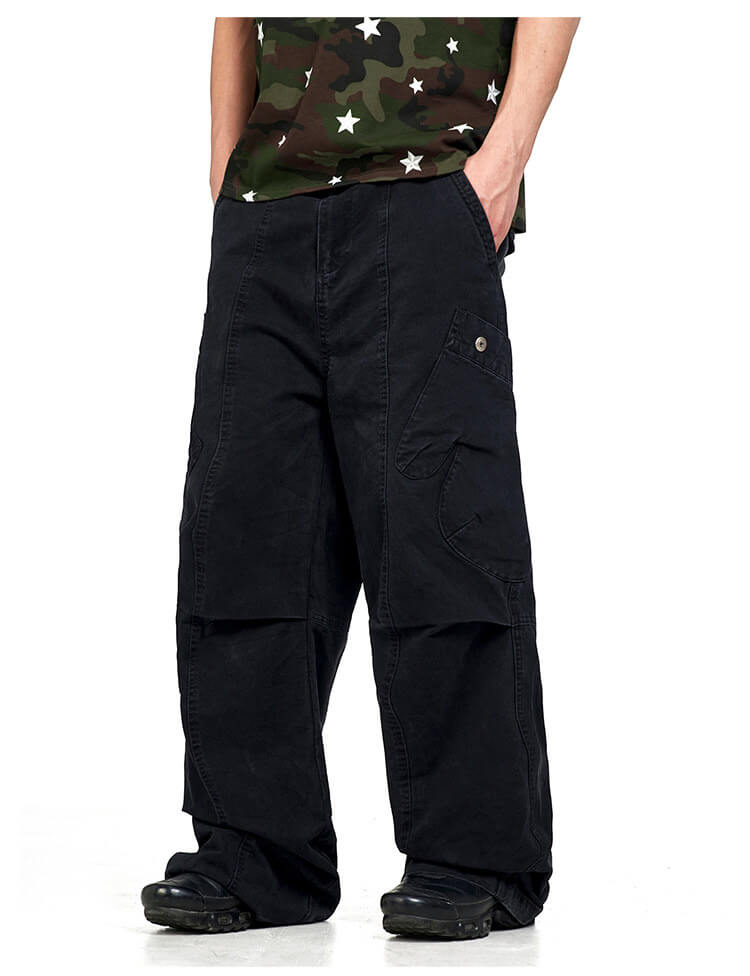 F3F Select Black Utility Baggy Cargo Pants