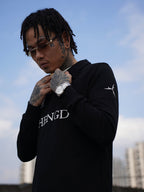 TGFCLUB 223 Patch Embroidered Slim Fit Long Sleeve Polo