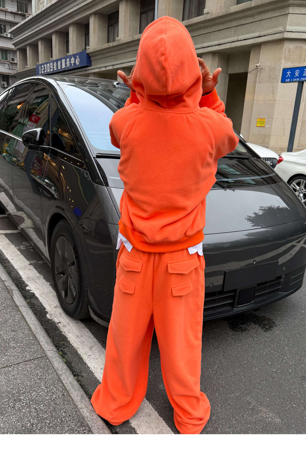 STEEPC Fleece Zip Up Hoodie and Sweatpants Set
