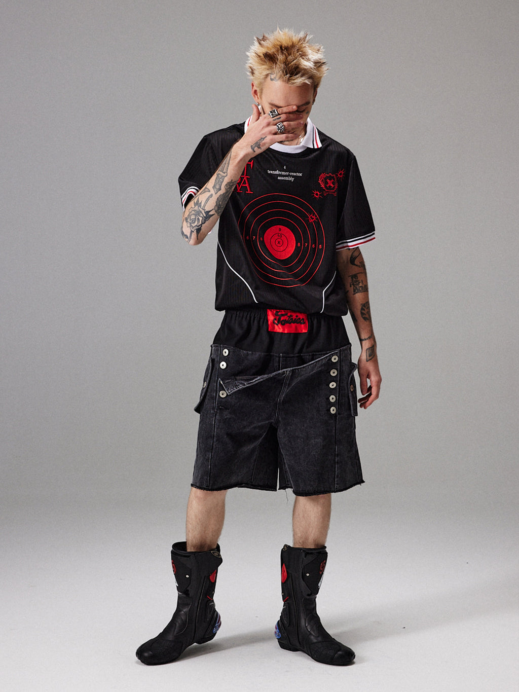 4tra "Rebel Pirate" Bullseye Soccer Jersey Tee