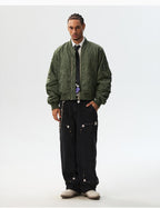 MEDM Crinkled Nylon MA-1 Bomber Jacket
