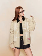 1807 Stitch Embroidered Leather Collar Detroit Jacket