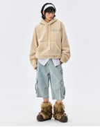 MEDM Gradient Embroidery Sherpa Fleece Hoodie