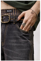 Remedy Double Layer Back Pocket Side Stitch Washed Jeans