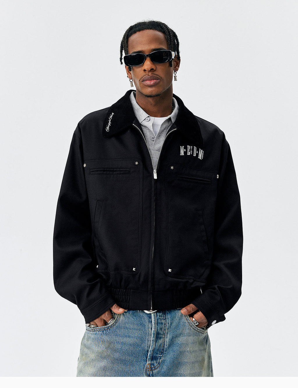 MEDM Studded Harrington Jacket