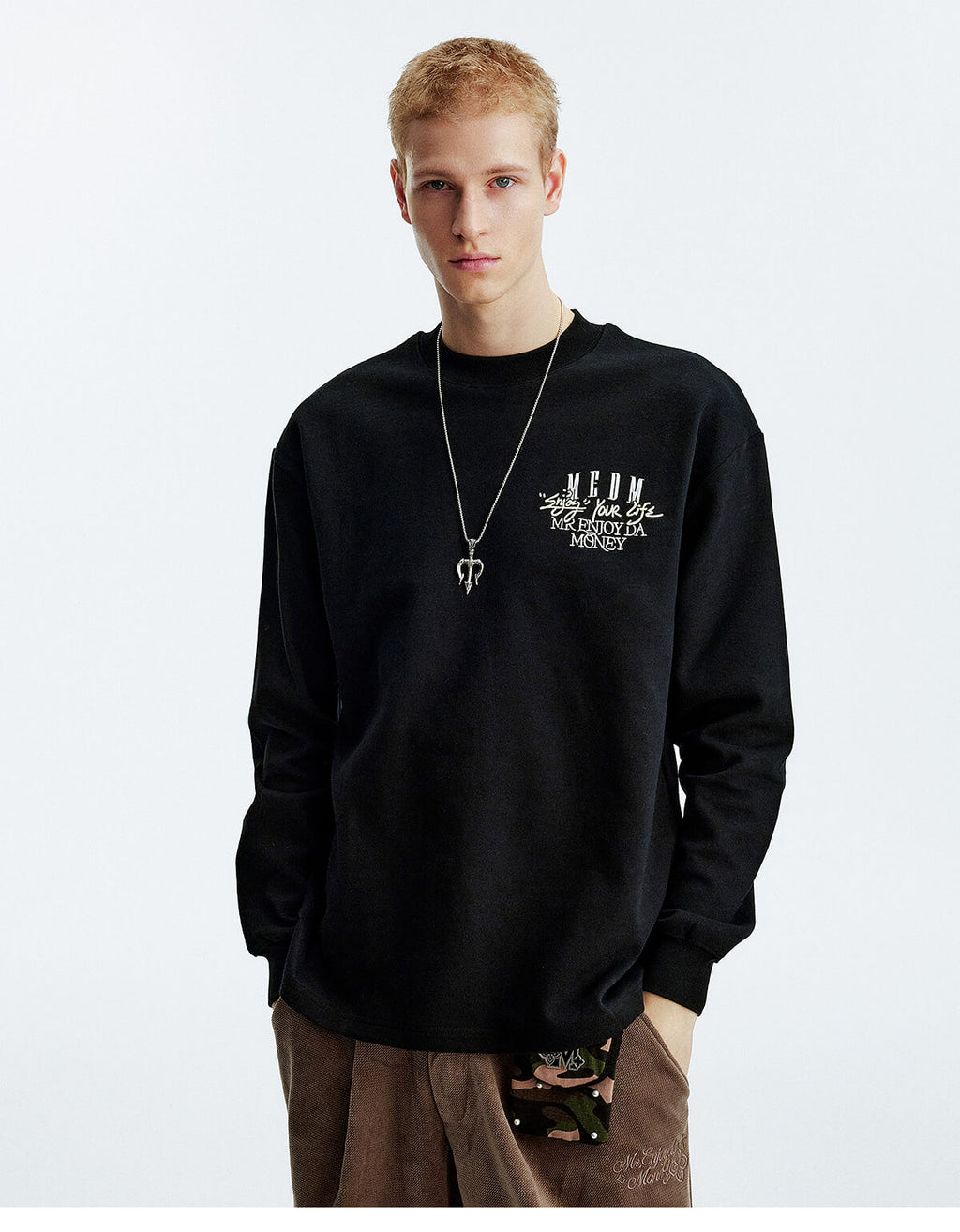 MEDM Warm Fleece Basic Long Sleeve Tee