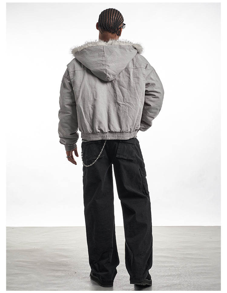 F3F Select Fur Quilted Lining Hoodie Jacket