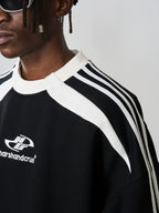 Harsh and Cruel Embroidered Logo Round Neck Sweater