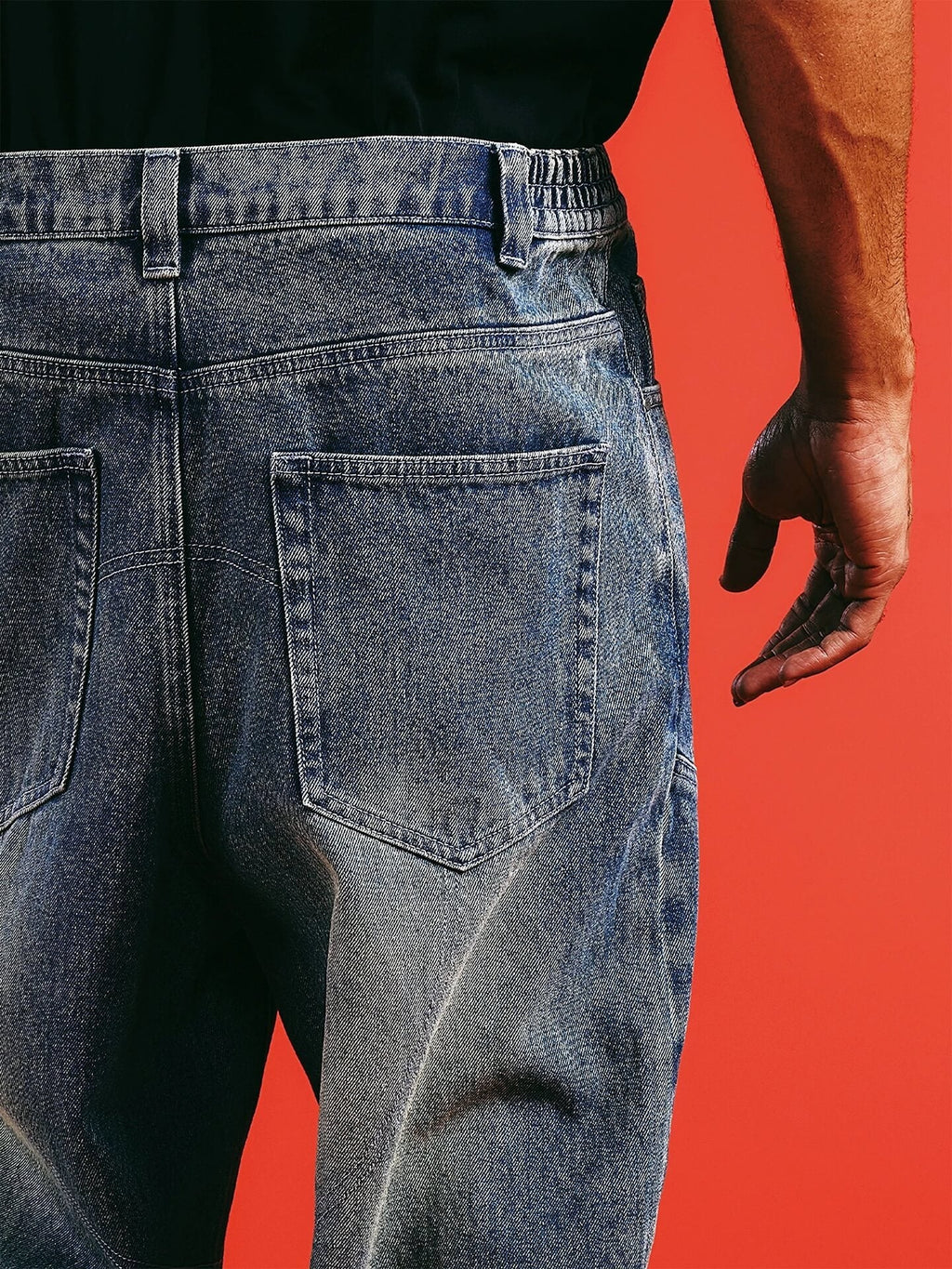 1807 Racing Structured Washed Baggy Jeans