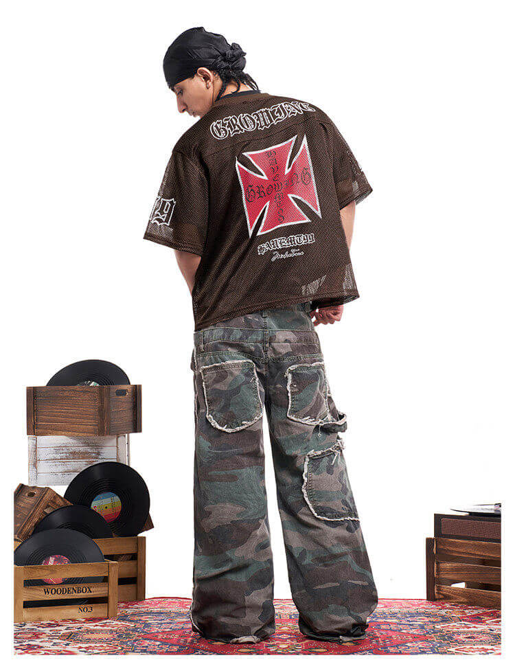 F3F Select 99 Cross Print Mesh Short Sleeve Jersey