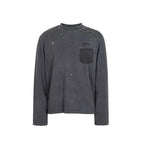 UNDERWATER Sun Faded Pocket Vintage Wash Long Sleeve Tee