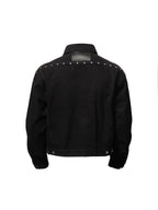 KARMANISTIC Diamond Studded Short Denim Jacket