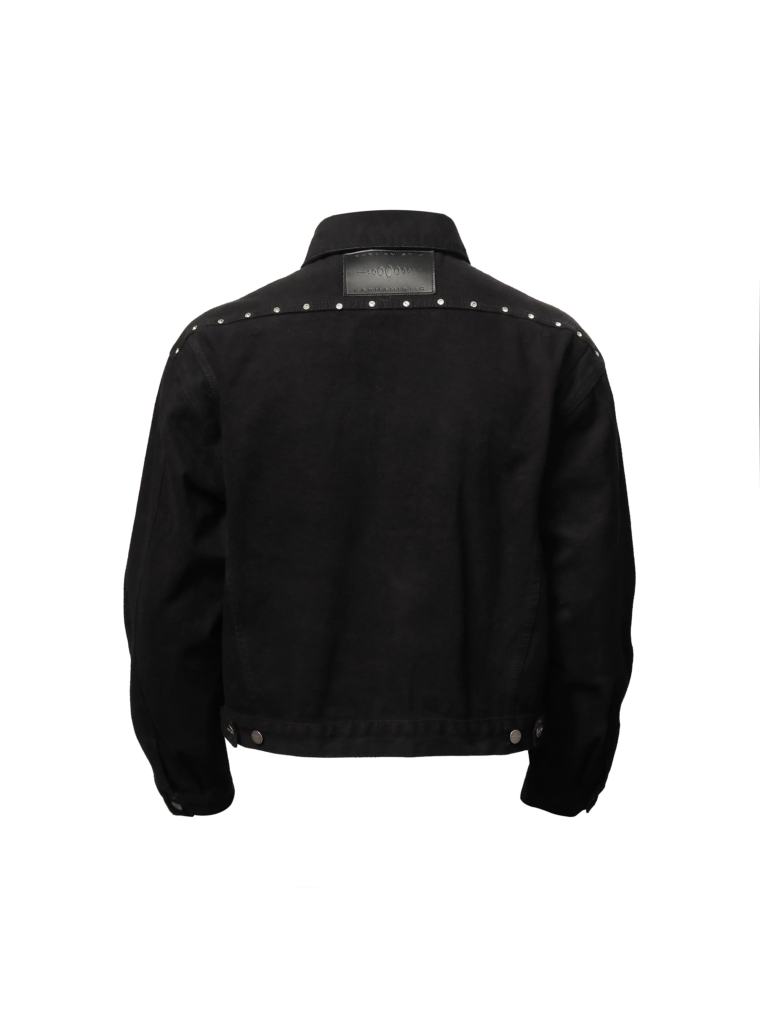 KARMANISTIC Diamond Studded Short Denim Jacket