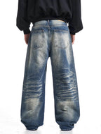 F3F Select Heavy Distressed Washed Patchwork Baggy Jeans
