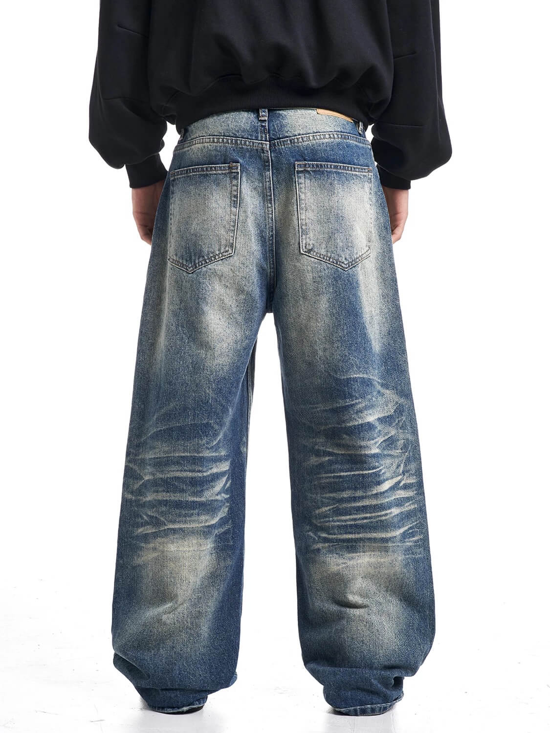 F3F Select Heavy Distressed Washed Patchwork Baggy Jeans