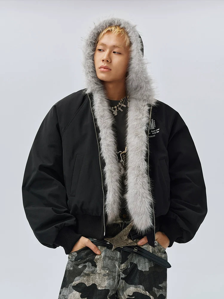MEDM Fur-Lined Hooded Jacket