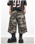 F3F Select Multi Pocket Camouflage Baggy Shorts