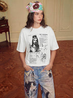 YADcrew Jesus Print Black Stone Studded Tee