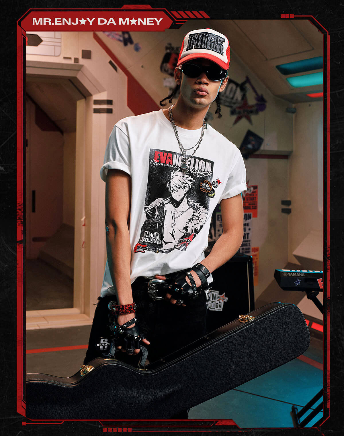 MEDM x EVA NEVER END Vintage Character Poster Print Tee