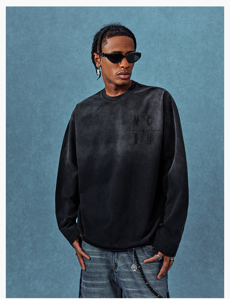 MEDM Gradient Washed Long Sleeve Tee