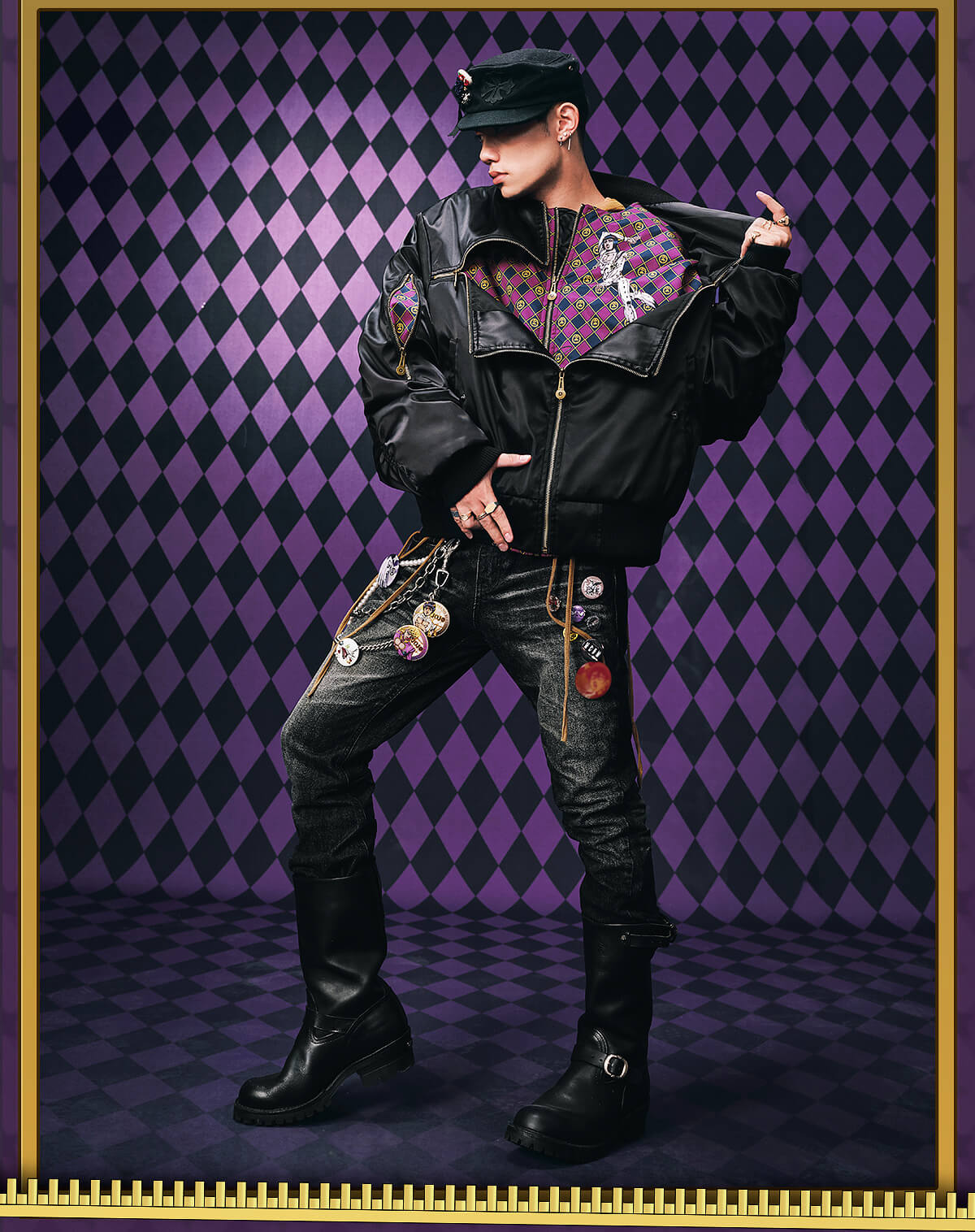 MEDM × JOJO Multi Zip Bomber Jacket