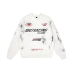 1807 Racing Vintage Printed Distressed Sweatshirt