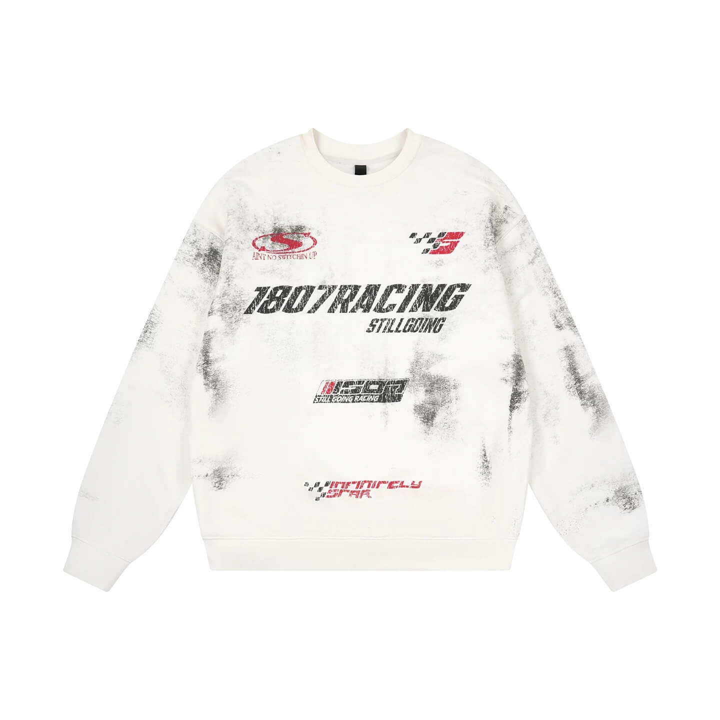 1807 Racing Vintage Printed Distressed Sweatshirt