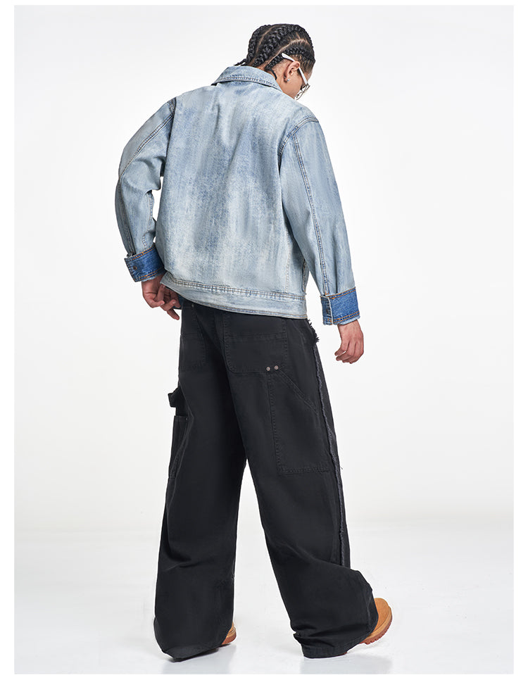 F3F Select Multi Pocket Washed Work Denim Jacket