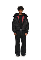 ANTIDOTE Fur Leather Studded N2B Bomber Jacket