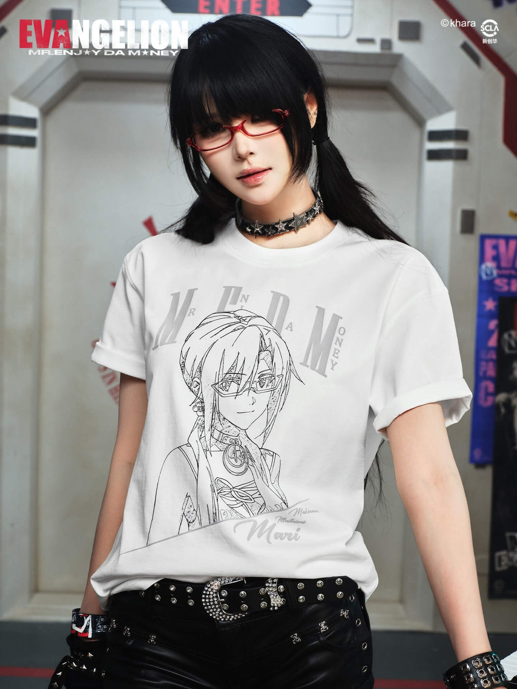 MEDM x EVA NEVER END Character Sketch Graphic Tee