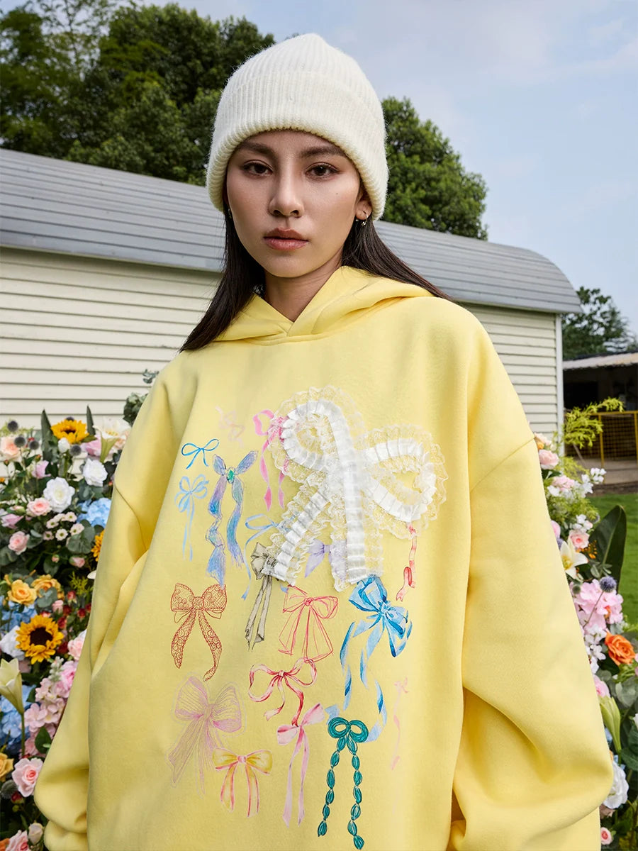 Harsh and Cruel Cute Lace Bow Hoodie