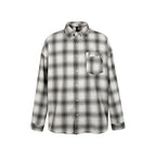 1807 Plaid Distressed Long Sleeve Shirt