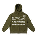 NOVACAM Slogan Puff Print Logo Hoodie