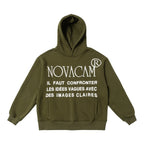 NOVACAM Slogan Puff Print Logo Hoodie