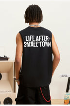 Small Town Kid Logo Print Sleeveless Tee