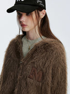 MEDM Mohair Hooded Zip Up Jacket