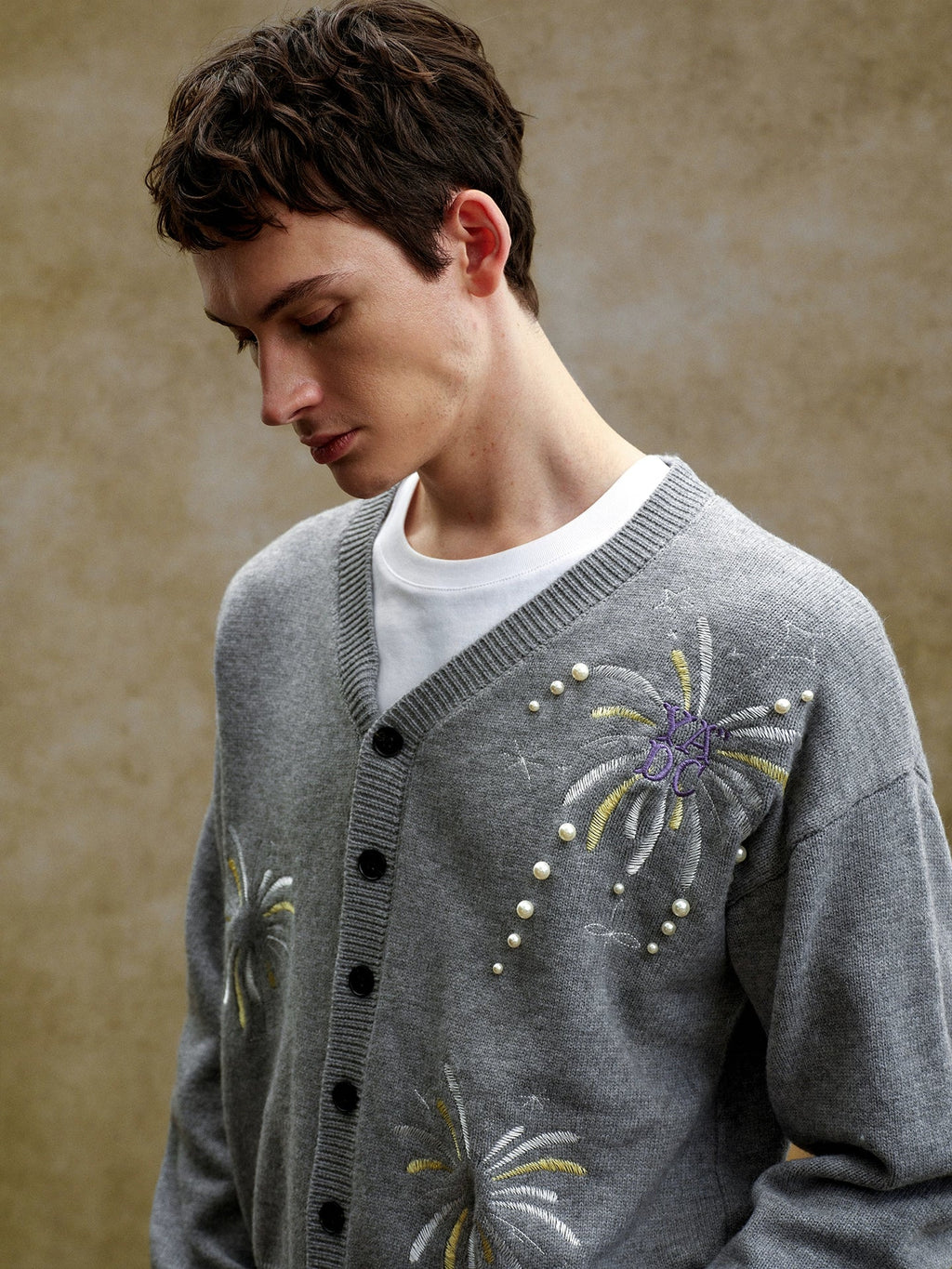YADcrew Pearl Fireworks Knit Cardigan