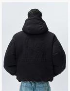 MEDM Embossed Logo Hooded Down Jacket