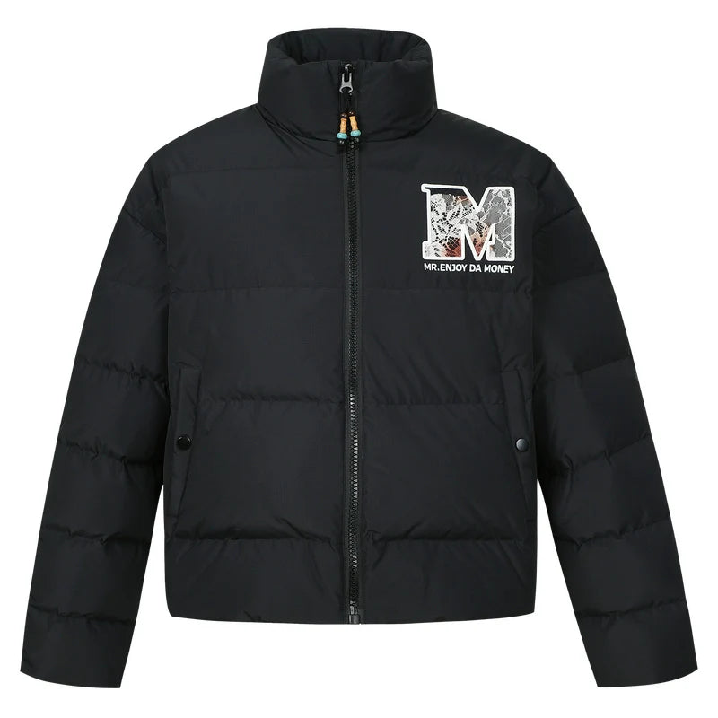 MEDM 3D Embroidered Lace Puffer Jacket