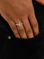Small Town Kid Cubic Zirconia Cross Diamond Ring