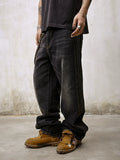 Remedy Double Layer Back Pocket Side Stitch Washed Jeans