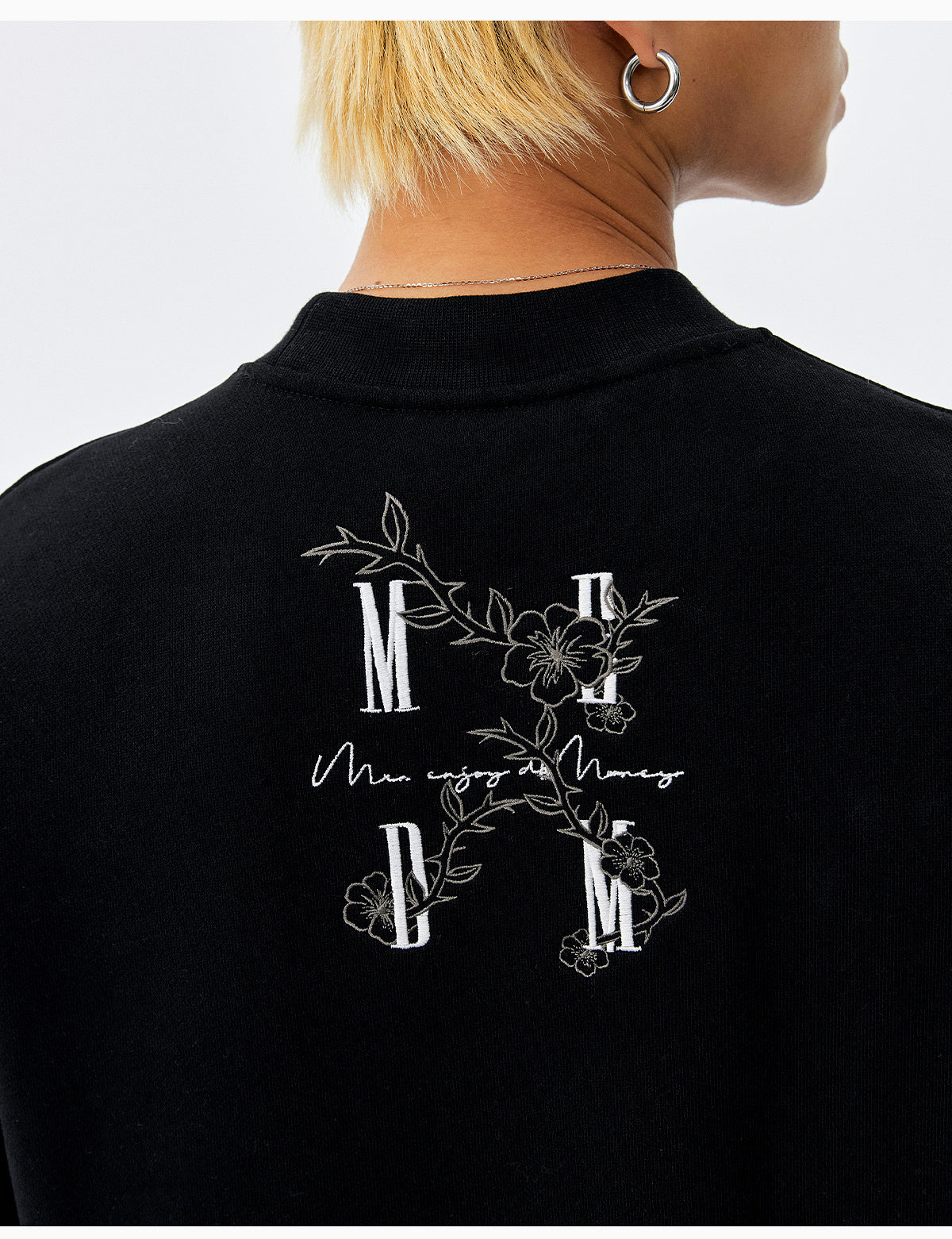 MEDM Floral Logo Embroidered Sweatshirt
