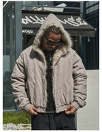 F3F Select Fur Quilted Lining Hoodie Jacket