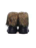 1807 INF-010 Gothic Chunky Platform Faux Fur Trim Shearling Boots