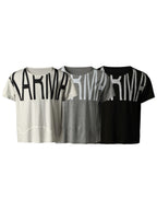 KARMANISTIC Glitter Logo Print Loose Fit Tee